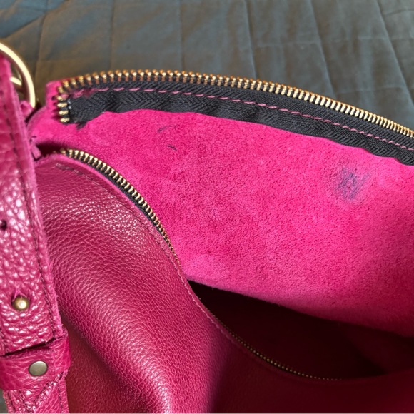 Portland Leather Goods Large Slouchy Shoulder Bag Orchid Pink - Picture 8 of 12